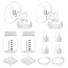 13mm Pump Parts Compatible with Spectra S1/S2/9 Plus,Spectra Replacement Pump Parts,Full Set Replace Include 13mm Flange, Duckbill Valve, Backflow Protector, Tubing and Bottle view 1