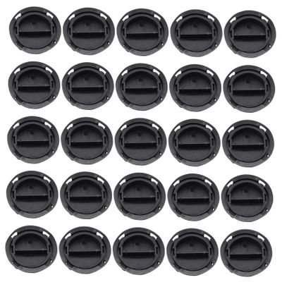OSALADI 50Pcs Plastic Piggy Bank Bottom Plugs Round Stoppers for Plaster Doll Figurines Black Closure Inserts for Savings Boxes and Crafts