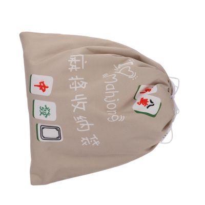 DECHOUS Majong Tile Storage Bag Portable Mahjong Organizing Bag Cloth Drawstring Holder