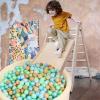 Realhaha Ball Pit Balls Baby Plastic Playpen Playballs 2.15 50 Green Blue view 2
