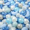TRENDPLAY Star Ball Pit Balls 200-Piece Set: Vibrant Mix of Shapes - Mix Stars Shapes for Kids, Perfect for Parties, Playtime, Pearl Blue+Pearl Light Blue+Gray+White view 1