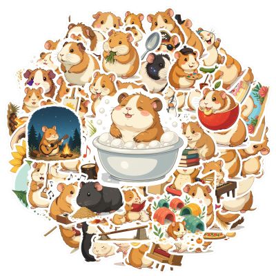 100Pcs Lovely Hamster Stickers Waterproof Hamster Sticker for Water Bottle Laptop Phone Cases Planner Skateboard Luggage Helmet Party Favor Decor Ideal for Adults Teens Teacher Rewards C48991G