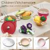 Golray Play Kitchen Accessories, Pretend Cooking Playset for Kids with Pots and Pans Set, Cooking Utensils Toys, Organizer, Play Food Set, Apron & Condiments, Birthday Gifts for Toddlers Boys Girls view 3
