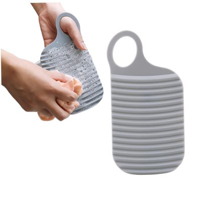 Cunlvyyds Mini Washboards Thicken Hand Washing Wash Board Handheld Washboard for Clean Laundry Cloths 2PCS Grey, Hand Washing Board