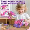 Lehoo Castle Kids Tool Set with Electric Toy Drill and Tool Box, Construction Toys for 3 Year Old Girls Birthday Gift, Pretend Play Toddler Tools for 3-5 Years Old (Pink) view 4