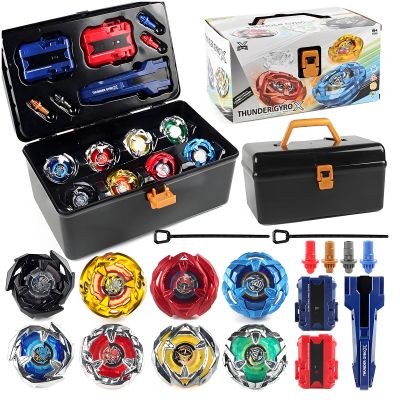 Battling Tops Metal Fusion Battle Gyro 8 Pcs BX Battling Tops Set Spinning Tops Brust BX Tops Toy with 2 Set BX Launchers Battlling Games Toys for Kids Children Boys Girls
