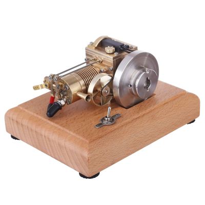 M16B 1.6cc Mini Horizontal Air-Cooled Single-Cylinder Four-Stroke Gasoline Internal Combustion Engine with Wooden Base