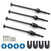 Compatible with Traxxas for Slash for Rustler for Stampede for Hoss for VXL 4X4 1/10 RC Car 4Pcs Steel Front and Rear Drive Shaft CVD RC Transmission Shaft view 2