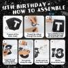 18th Birthday Party Supplies, Black 18th Birthday Decorations for Boys And Girls Include 18th Birthday Cake Topper, Time To Adult Banner, Background, Balloons, Happy 18 Year Old Birthday Decorations view 3