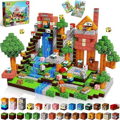 200PCS Magnetic Blocks - Forest Magnetic Building Blocks, Stacking Magnets for Kids, Strong Magnets, Sensory Toy for STEM Learning Toys for Kids 3+ Boys and Girls Christmas Birthday Creative Gifts