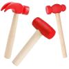 Waenerec 3pcs Wooden Mallet Toy Hammer Simulation Wooden Hammers Small Plastic Toddler Fake Hammer Portable Maintenance Kids Tools Toys Pretend for Boys Girls view 1