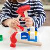 Waenerec 3pcs Wooden Mallet Toy Hammer Simulation Wooden Hammers Small Plastic Toddler Fake Hammer Portable Maintenance Kids Tools Toys Pretend for Boys Girls view 2