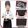 XLSXEXCL Hibachi Chef Hat and Apron Costume Set, Hibachi Party Decorations view 3