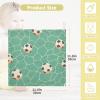 Bolaz Baby Gauze Towels for Kids Soft Handkerchief Newborn 100% Cotton Football Net Absorbent 12x12 Inch 3 Pack view 3