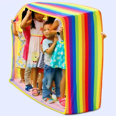 TOGEPP Family-Friendly Oxford Team Mat (6m/8m) - Heavy-Duty Game Mat for Backyard Races, School Field Days & Multigenerational Fun(Rainbow,6M/19.68ft)