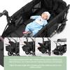 Rovique Stroller Wagon for 2 Kids,Premium Wagon for Kids with Removable Canopy,Snack Tray,All-Terrain PU Wheels & Adjustable Push/Pull Handle (Black) view 2
