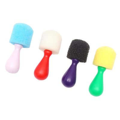 Veemoon 4Pcs Mini Spherical Sponge Painting Brushes Random Tools for Creative Art Projects Crafts and Wallpaper Painting