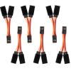 6 Pcs JR Futaba Style Servo 1 to 2 Y Harness Leads Wire Splitter Cable for RC Models Airplane 7CM view 1