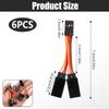 6 Pcs JR Futaba Style Servo 1 to 2 Y Harness Leads Wire Splitter Cable for RC Models Airplane 7CM view 2