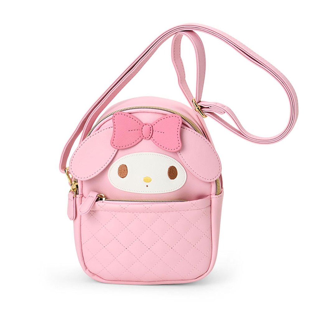 Sanrio 159808 Face Shaped Shoulder Bag, My Melody PU Leather, For Ages 3 and Up