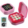 Haugboag Tic Tac Toe Game,7-in-1 Electronic Handheld Board Game for Kids(Pink) view 1