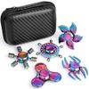 5 Pack Metal Fidget Spinners Pack Stress Relief Toys for Kids Adults, Rainbow Finger Hand Spinner Bulk Set Sensory Desk Toy, Cool Gadget Christmas Stocking Filler Stuffer Birthday Gifts Party Favor view 1