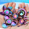 5 Pack Metal Fidget Spinners Pack Stress Relief Toys for Kids Adults, Rainbow Finger Hand Spinner Bulk Set Sensory Desk Toy, Cool Gadget Christmas Stocking Filler Stuffer Birthday Gifts Party Favor view 2