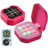 Haugboag Tic Tac Toe Game,7-in-1 Electronic Handheld Board Game for Kids(Rose Red) view 1