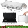 Acrux7 300PCS Capacity Empty Poker Chip Cases Aluminum Alloy Poker Chip Display Case with Key and Lock view 2
