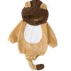BABWWNIX Toddler Baby Boy Girl Halloween Animal Costume Fuzzy Warm Hooded Romper Funny Cosplay Zip-Up Jumpsuit Outfits Gifts (D-Khaki, 0-3 Months) view 1