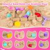 AuntyFey Collapsible Beach Toys for Kids Ages 4-8, Sand Toys for Toddlers Ages 3-4-8, Beach Toy Set with Collapsible Beach Buckets, Sandbox Toy for Kids view 4