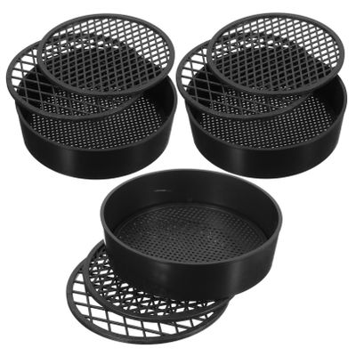 Holibanna 3sets Soil Sieves Interchangeable Mesh Sifting Tools for Gardening Soil Sifting and Rock Filtering for Beach Play and Gravel Sorting