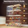 CMYUN Light Long Acrylic Display Box with Door, Model Cars Toys Collectibles Storage Case, Clear Dustproof Protection Box, Large Figures Storage Cabinet(30x25x20cm/12x10x8in) view 3