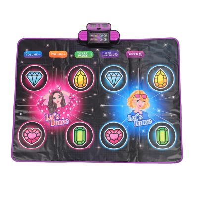 Dance Game Mat for Kids, Light Up Electronic Dance Pad with Single or Double Players Mode, 8 Key Dancing Toys Music Games with Wireless Bluetooth, Challenging Levels for Kids