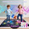 Dance Game Mat for Kids, Light Up Electronic Dance Pad with Single or Double Players Mode, 8 Key Dancing Toys Music Games with Wireless Bluetooth, Challenging Levels for Kids view 3
