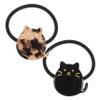 NIYANGLE Cute Cat Hair Rings Set 2pcs Tortoiseshell Black Hair Accessories for Girls for Kids for Everyday Use view 1