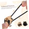 NIYANGLE Cute Cat Hair Rings Set 2pcs Tortoiseshell Black Hair Accessories for Girls for Kids for Everyday Use view 3