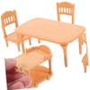 Abaodam 1 Set Miniature Furniture Set Dollhouse Dining Table and Chair Model Safe Plastic Accessories for Living Courtyard and Micro Scene Decoration view 4