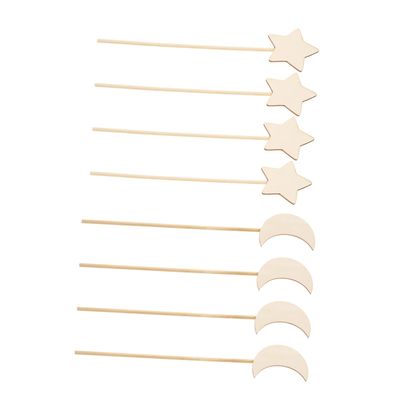 BESPORTBLE 8pcs Wooden Wands for Kids Fairy Wands for Boys and Girls Colorful Craft Toys for Birthday Parties and DIY Projects