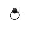 OUNONA Cute Cat Hair Rings Set 2pcs Hair Accessories for Kids in Black and Tortoiseshell and Everyday Use view 2