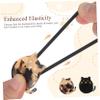 OUNONA Cute Cat Hair Rings Set 2pcs Hair Accessories for Kids in Black and Tortoiseshell and Everyday Use view 3