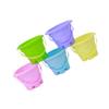 Abaodam 5pcs Beach Bucket for Fun Plastic Sand Buckets for Lightweight and Creative Design for Beach and Backyard Activities Random Color view 1