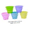 Abaodam 5pcs Beach Bucket for Fun Plastic Sand Buckets for Lightweight and Creative Design for Beach and Backyard Activities Random Color view 3