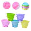 Abaodam 5pcs Beach Bucket for Fun Plastic Sand Buckets for Lightweight and Creative Design for Beach and Backyard Activities Random Color view 4