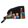 WHJSHOP Breathable Work Hat Building Block Toys Pattern Premium Peach Skin Velvet Adjustable, Soft, Versatile view 1