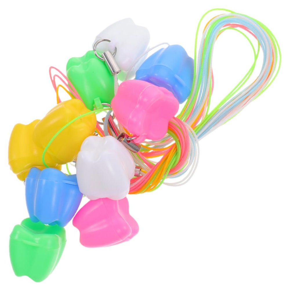 10pcs Kids Tooth Keepsake Box Set Cute Flower Design Memory Storage for Baby Teeth for Boys and Girls Sturdy Plastic for Baby Showers