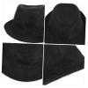 BESPORTBLE Children's Black Fedora Hat for Dance Performance Adjustable Size for Kids 58cm Girth Stylish Jazz Dance Accessory view 3