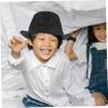 BESPORTBLE Children's Black Fedora Hat for Dance Performance Adjustable Size for Kids 58cm Girth Stylish Jazz Dance Accessory view 4