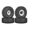 1.55 Inch Metal Beadlock Wheels and Off Road Tires Suitable Compatible with 1/10 1/12 RC Toy Cars Compatible with Jimny FMS UTB18(SR-BK-4PCS) view 1