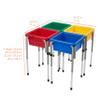 Back2School Express Adjustable Quad Sensory Tables with Lids, Childrens Furniture, Primary view 2